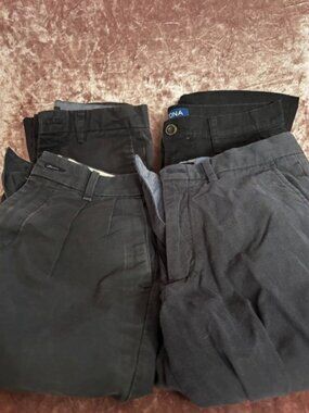 Bundle of 4 Men's 28x32 Black Trousers